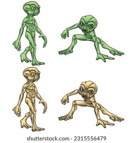 Alien Vector, alien character vector art and Illustrations