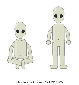 alien vector character mascot icon comic design illustrator collection stars ufo astronaut person cartoon cute space stars logo avatar