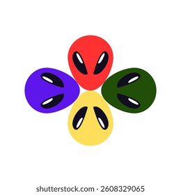 Alien vector design isolated in white background