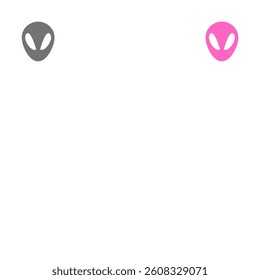 Alien vector design isolated in white background