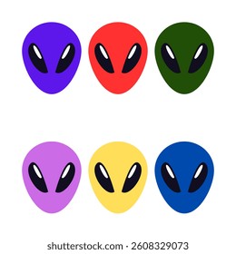 Alien vector design isolated in white background