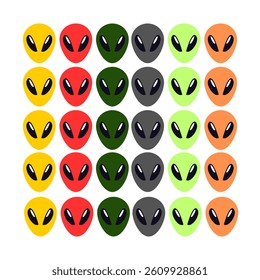 Alien vector design isolated in white background