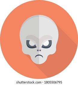 alien vector flat color icon 