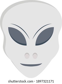 alien vector flat colour icon