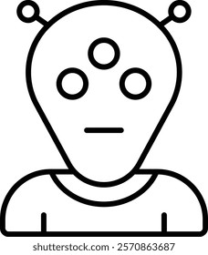 Alien vector icon. Can be used for printing, mobile and web applications.