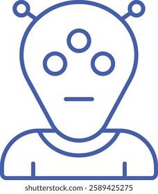 Alien vector icon. Can be used for printing, mobile and web applications.