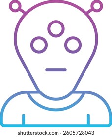 Alien vector icon. Can be used for printing, mobile and web applications.