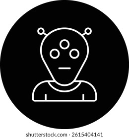 Alien vector icon. Can be used for printing, mobile and web applications.