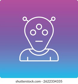 Alien vector icon. Can be used for printing, mobile and web applications.
