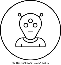Alien vector icon. Can be used for printing, mobile and web applications.