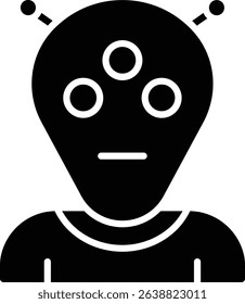 Alien vector icon. Can be used for printing, mobile and web applications.