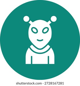 Ilustración de diseño de icono de Vector alienígena
