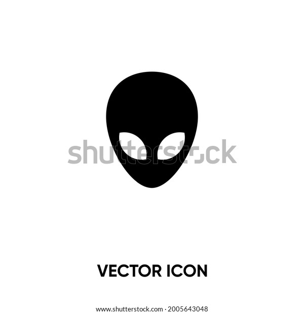Alien vector icon. Modern, simple flat vector\
illustration for website or mobile app. Ufo symbol, logo\
illustration. Pixel perfect vector\
graphics
