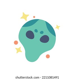 Alien vector illustration isolated on white background
