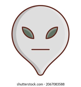 alien Vector illustration on a transparent background. Premium quality symbols.Vector line flat color icon for concept and graphic design.