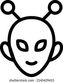 alien Vector illustration on a transparent background.Premium quality symbols.Stroke vector       icon for concept and graphic design.