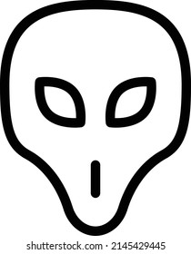 alien Vector illustration on a transparent background.Premium quality symbols.Stroke vector       icon for concept and graphic design.