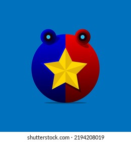 Alien vector illustration with round shape is great for logos, icons, mascots, etc.