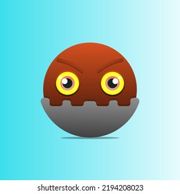 Alien vector illustration with round shape is great for logos, icons, mascots, etc.