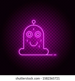 Alien, vector, neon icon illustration isolated vector sign symbol - insurance icon vector black - Vector