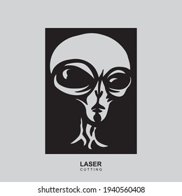 alien vektor template for laser cut