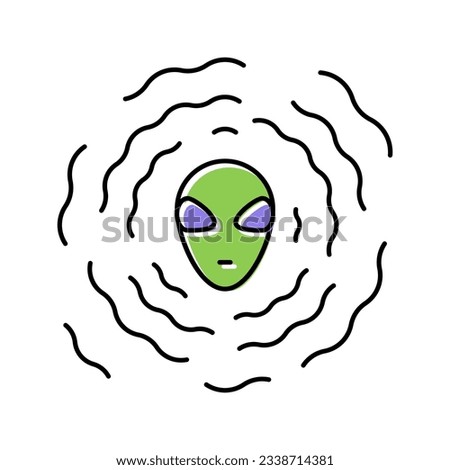 alien vibration color icon vector. alien vibration sign. isolated symbol illustration