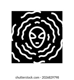 alien vibration glyph icon vector. alien vibration sign. isolated contour symbol black illustration