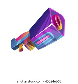 alien weapons, future, element for design games development. isolated on white vector background 