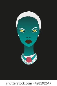 Alien woman background