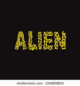 alien word text letter form cookie cake donut oil wax nug weed vector