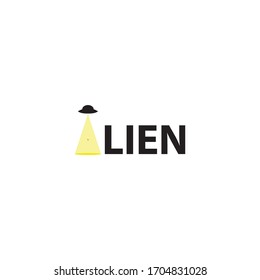 Alien Wordmark. If you look closely, there is an "A" taken by the the UFO