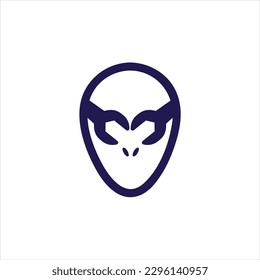Alien Wrench Logo Design Vector
