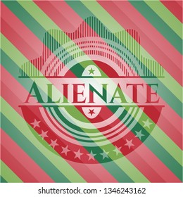 Alienate christmas emblem.