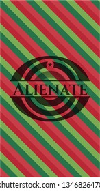 Alienate christmas emblem.