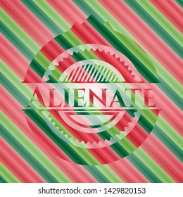 Alienate christmas emblem background. Vector Illustration. Detailed.