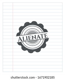 Alienate penciled. Vector Illustration. Detailed.