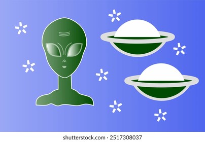 Aliens. alien illustration design. alien cartoon