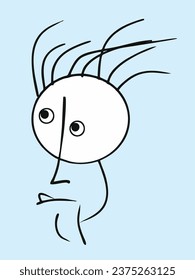 Aliens. Drawings. Vector graphics, eps