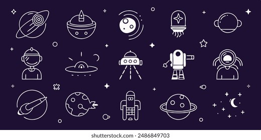 Aliens emblems vintage colorful set of different Martians in trendy youth style green humanoids with peace victory gesture vector illustration.