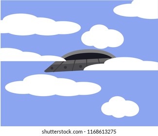 aliens flying ship day