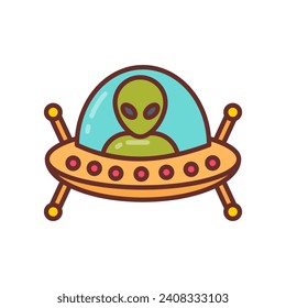 Aliens icon in vector. Illustration
