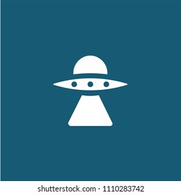 Aliens icon vector, ufo symbol. 