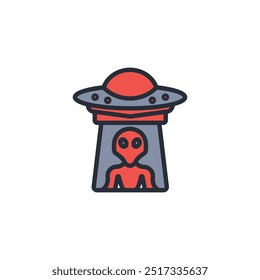 aliens icon. vector.Editable stroke.linear style sign for use web design,logo.Symbol illustration.