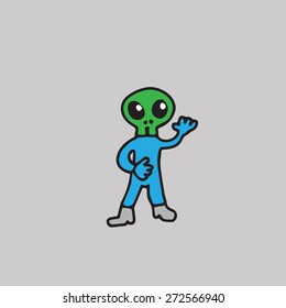 Aliens and Monster cartoon vector