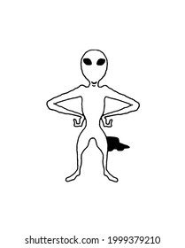 aliens on a white background