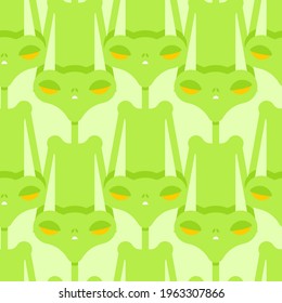 Aliens pattern seamless. UFO background. vector illustration