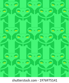 Aliens pattern seamless. UFO background. vector illustration