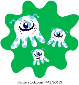 aliens in polka dot