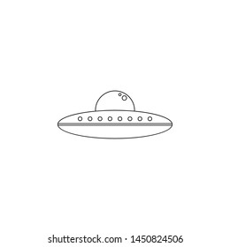 aliens ship icon. Element of space for mobile concept and web apps icon. Outline, thin line icon for website design and development, app development