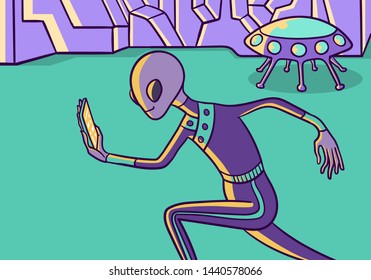 the aliens use smartphones between doing mission